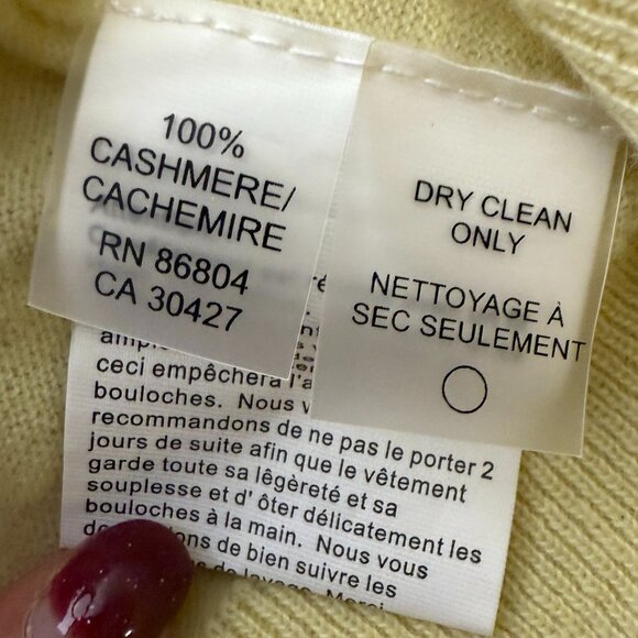 Magaschoni Cashmere & Cashmere Blend Sweater Cardigan Set Butter Yellow Size Med - Picture 10 of 12